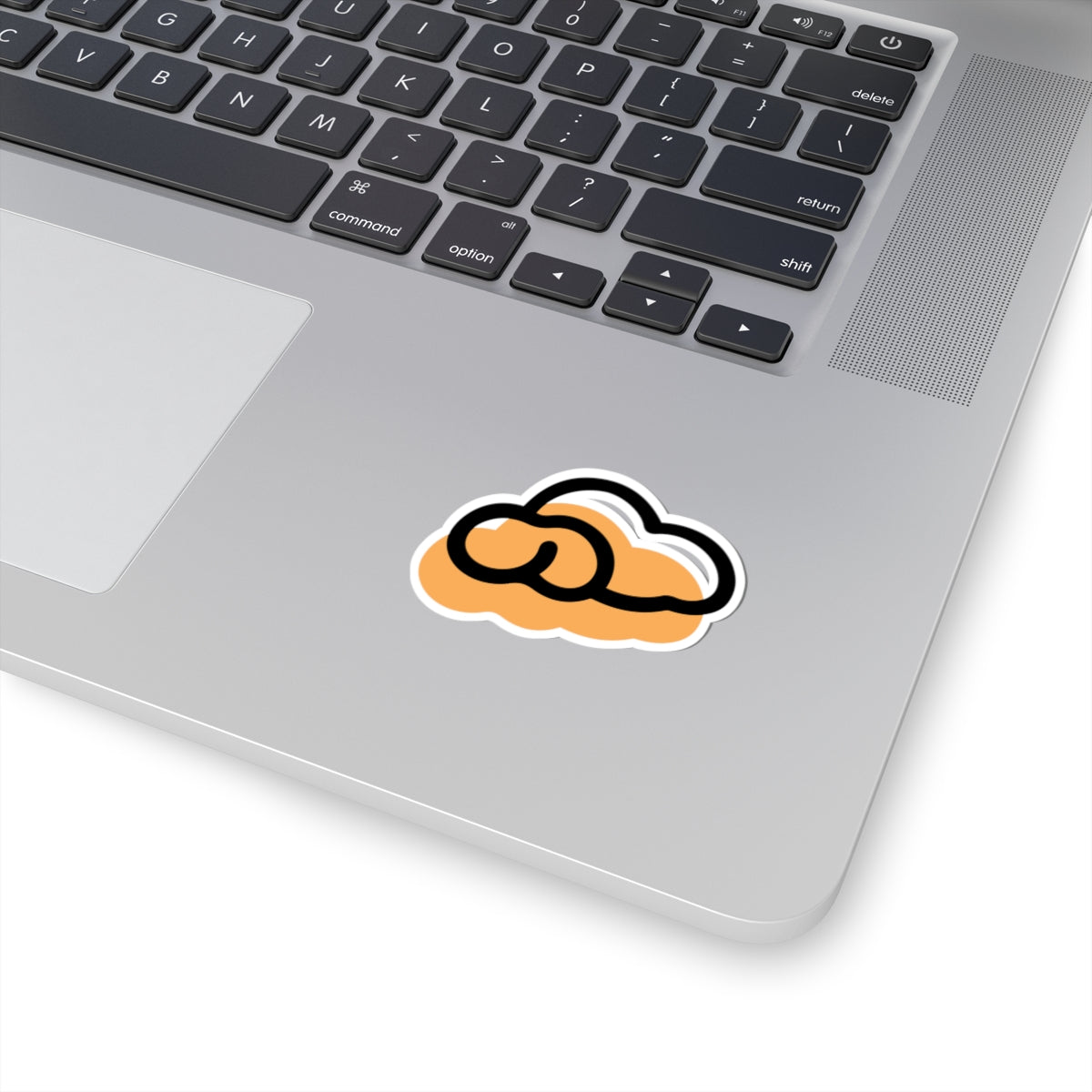 Orange Cloud Logo Sticker