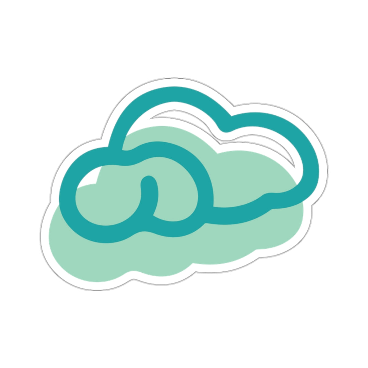 Green Cloud Logo Sticker