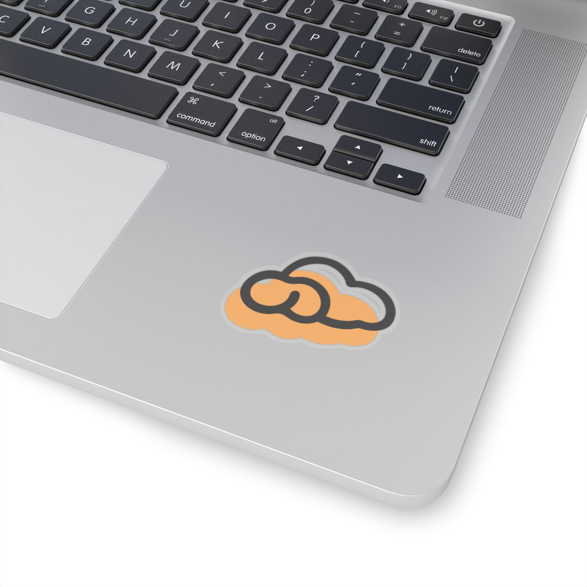 Orange Cloud Logo Sticker