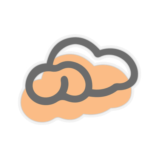 Orange Cloud Logo Sticker