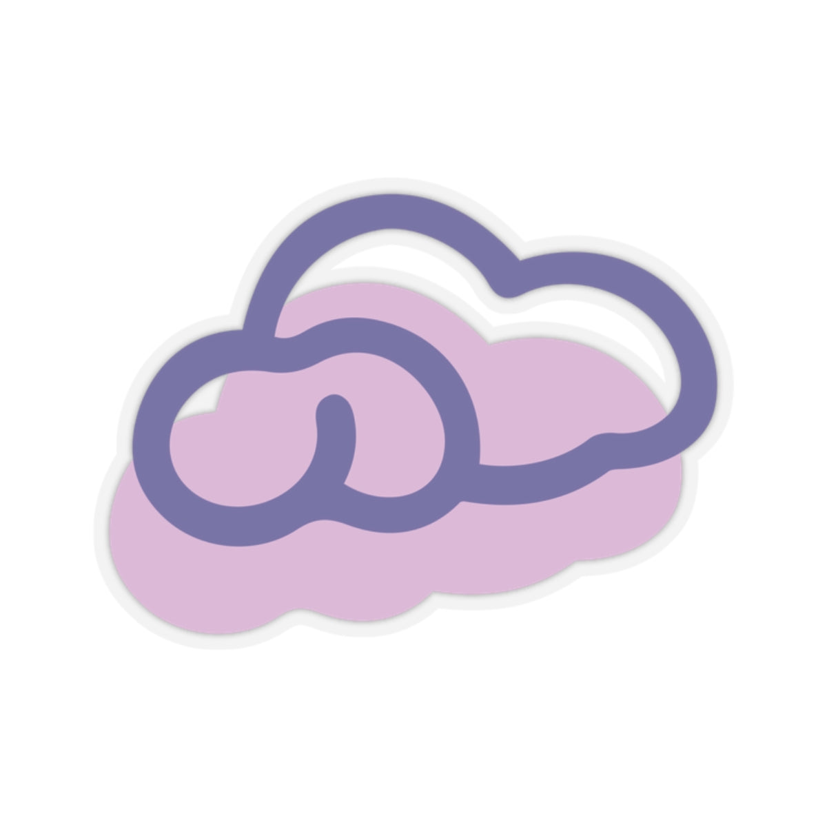 Purple Cloud Logo Sticker