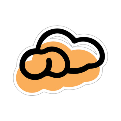 Orange Cloud Logo Sticker